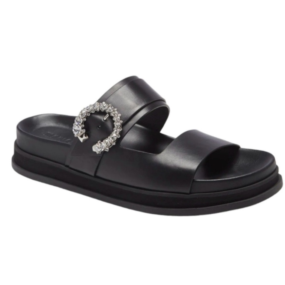 Jimmy Choo Marga Crystal Buckle Sandals Size 39